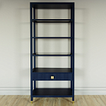 Стеллаж Elsa Dreams Blue со стеклянными полками и ящиком варинант исполнения - 4 | Loft Concept во Владивостоке