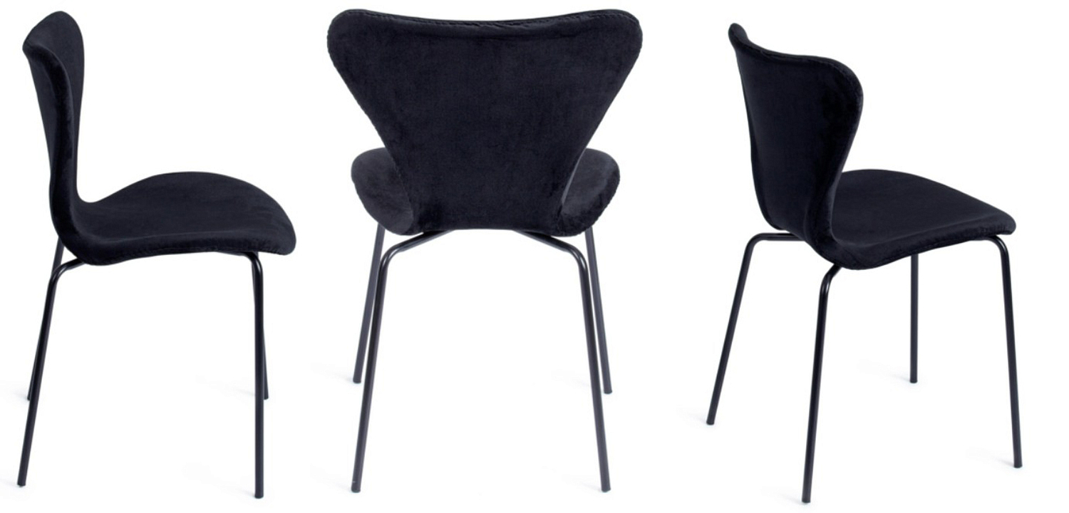 Стул Julissa Black Chair флок Стул Julissa Black Chair флок - Loft-Concept во Владивостоке
