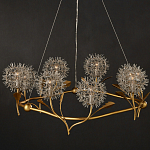 Люстра круглая с декором в виде цветков одуванчика Hanging Dandelion варинант исполнения - 5 | Loft Concept во Владивостоке