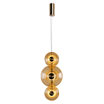 Подвесной светильник светодиодный со стеклянными плафонами янтарного цвета в форме дисков Savio Glass Disc варинант исполнения - 2 | Loft Concept во Владивостоке