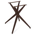 Стол обеденный с коричневой прямоугольной столешницей из керамики на четырех пластиковых ножках Brown Ceramics варинант исполнения - 4 | Loft Concept во Владивостоке