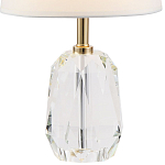 Настольная лампа с абажуром и основанием из хрусталя Manlio Crystal Lampshade Table Lamp варинант исполнения - 2 | Loft Concept во Владивостоке