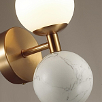 Бра с шарообразным матовым плафоном и шаром из камня на металлическом основании Orb Essence варинант исполнения - 6 | Loft Concept во Владивостоке