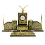 Настольный письменный набор из змеевика  и бронзы с декором в виде орла в подарочной упаковке Successful Leader варинант исполнения - 1 | Loft Concept во Владивостоке