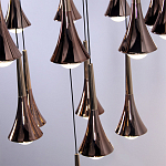 Люстра светодиодная с акриловыми конусообразными плафономи розовое золото Astra 60   варинант исполнения - 3 | Loft Concept во Владивостоке