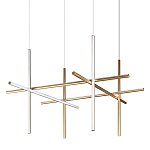 Люстра с 6-ю цилиндрическими плафонами на тонких тросах Trumpet tube варинант исполнения - 1 | Loft Concept во Владивостоке