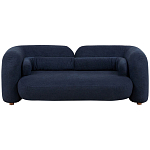 Дизайнерский двухместный диван с мягкими спинкой и подлокотниками синий Madelaine Sofa Blue варинант исполнения - 1 | Loft Concept во Владивостоке