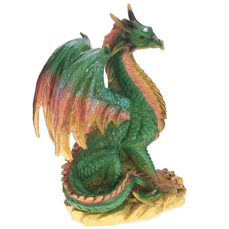 Декоративная статуэтка Дракон Green Orange Dragon Statuette Зеленый Оранжевый Желтый Декоративная статуэтка Дракон Green Orange Dragon Statuette Зеленый Оранжевый Желтый во Владивостоке | Loft Concept