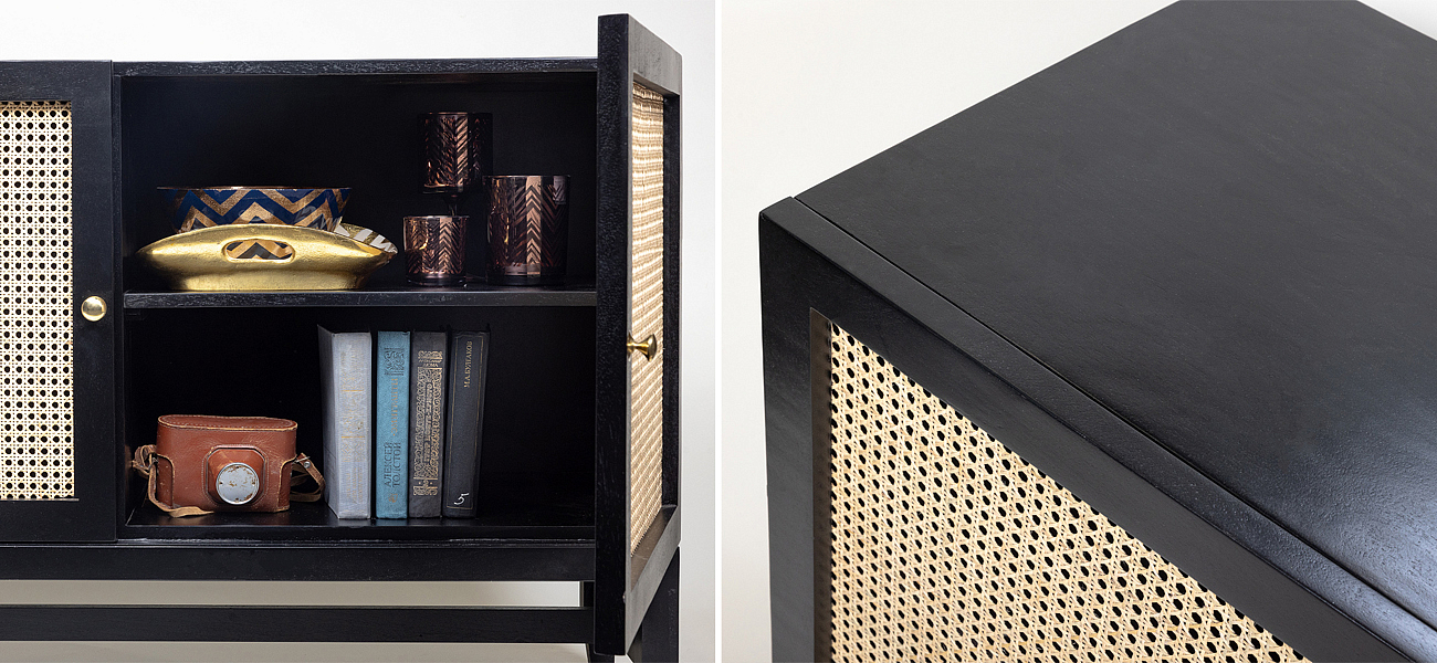 Комод с сетчатыми дверцами Rattan Комод с сетчатыми дверцами Rattan - Loft-Concept во Владивостоке