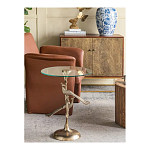 Столик с круглой стеклянной столешницей и корпусом в виде двух павлинов на ветке Table Two Peacocks варинант исполнения - 9 | Loft Concept во Владивостоке