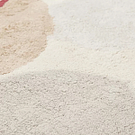 Ковер из хлопка с абстрактным принтом бежевого цвета Elysian Flow Blush варинант исполнения - 3 | Loft Concept во Владивостоке