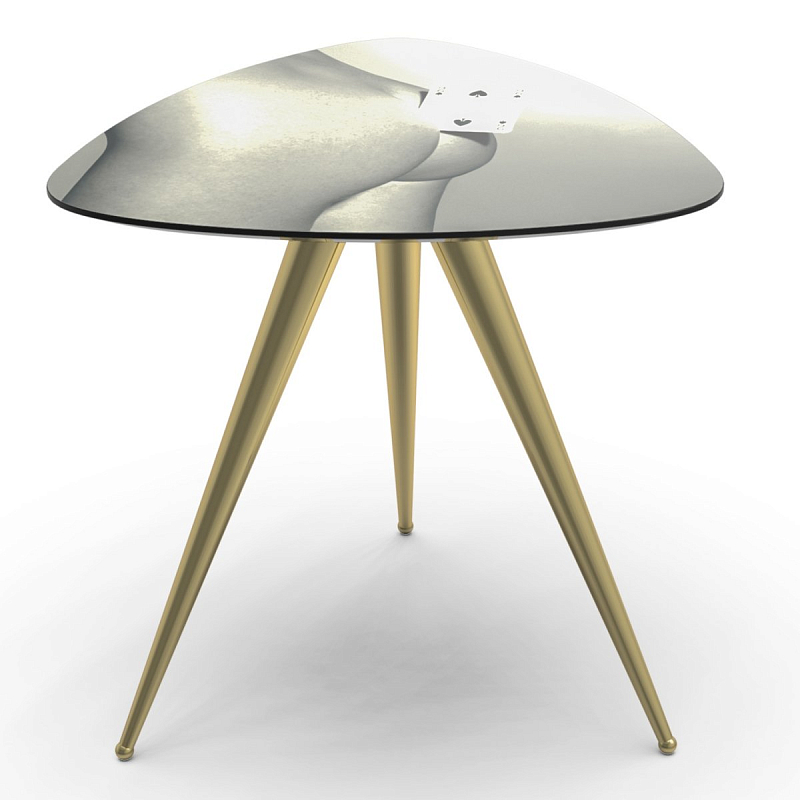 Журнальный стол Seletti Side Table Two of Spades Серый Латунь Журнальный стол Seletti Side Table Two of Spades Серый Латунь во Владивостоке | Loft Concept