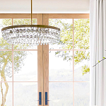 Люстра круглая с подвесками в форме стеклянных капель Glass Rain варинант исполнения - 5 | Loft Concept во Владивостоке