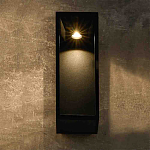 Уличный настенный светильник прямоугольной формы черного цвета Geometric Glow варинант исполнения - 2 | Loft Concept во Владивостоке