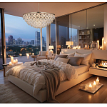 Люстра с каскадом из подвесных прозрачных элементов Attractiveness варинант исполнения - 3 | Loft Concept во Владивостоке