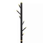 Напольная вешалка чёрная с золотистыми элементами Branches Hangers варинант исполнения - 2 | Loft Concept во Владивостоке