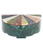 Шкатулка с мозаикой из натурального камня змеевик Stone Casket варинант исполнения - 1 | Loft Concept во Владивостоке