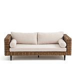 Трехместный садовый диван из плетеного пластика Matteo варинант исполнения - 6 | Loft Concept во Владивостоке