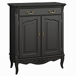 Буфет черный из массива бука с ящиком и 2-мя дверцами в стиле прованс Black Provence варинант исполнения - 1 | Loft Concept во Владивостоке