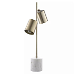 Настольная лампа золотистая на белом мраморном основании Streams of Light варинант исполнения - 3 | Loft Concept во Владивостоке