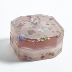 Шкатулка из эпоксидной смолы с цветами розовая Epoxy Resin Square Box Pink варинант исполнения - 5 | Loft Concept во Владивостоке