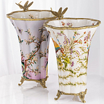 Декоративная ваза из фарфора с бронзовыми вставками Eden Garden варинант исполнения - 6 | Loft Concept во Владивостоке