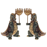 Подсвечник в виде дракона Dragon candlestick Green Gold Brown L or R варинант исполнения - 1 | Loft Concept во Владивостоке