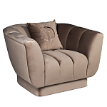 Дизайнерское кресло мягкое из серого велюра Serenity варинант исполнения - 1 | Loft Concept во Владивостоке