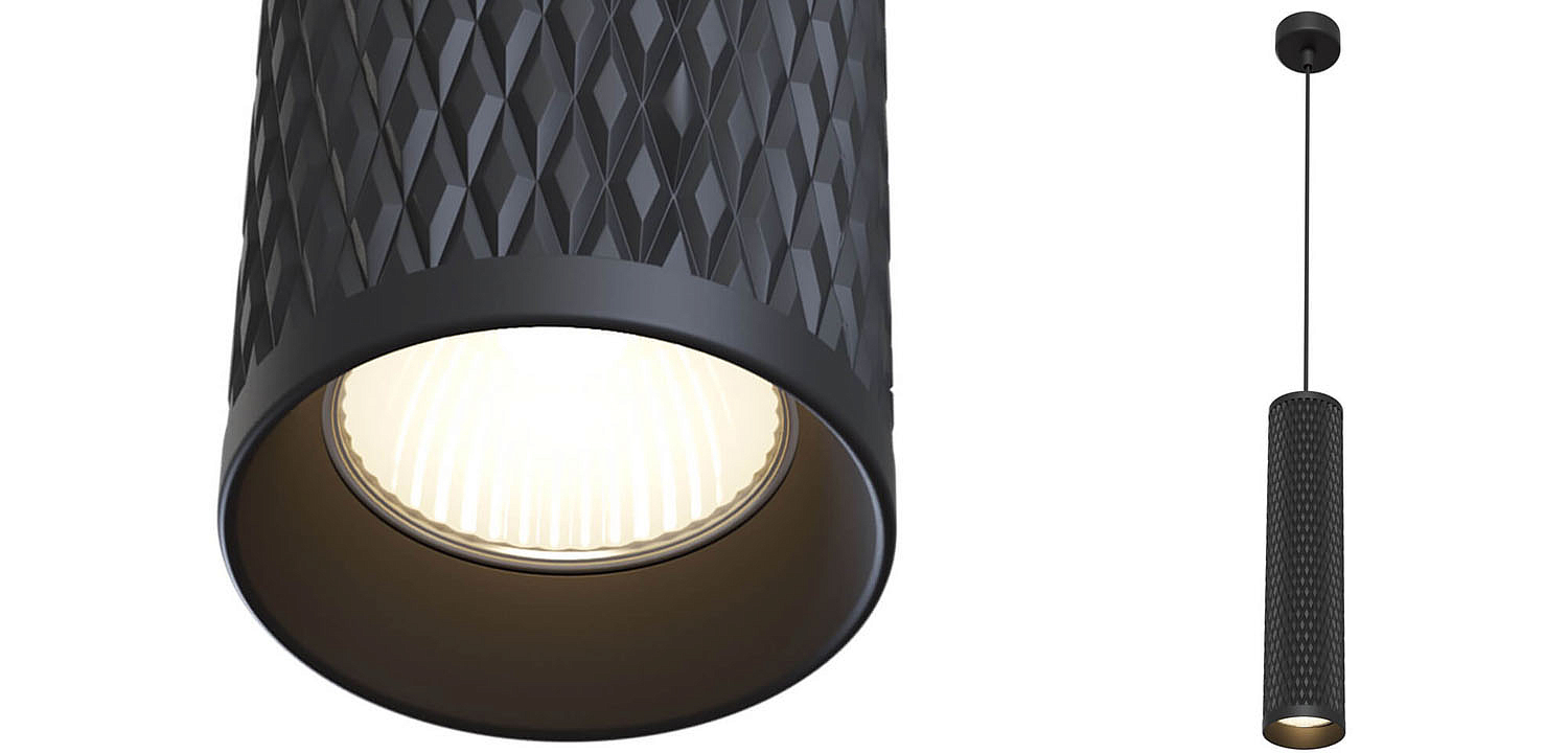 Подвесной светильник Trumpet tube black rhombus Подвесной светильник Trumpet tube black rhombus - Loft-Concept во Владивостоке