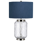 Настольная лампа с цилиндрическим абажуром и прозрачным стеклянным основанием Quintiesse варинант исполнения - 7 | Loft Concept во Владивостоке