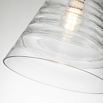 Подвесной светильник с прозрачным рельефным стеклянным плафоном в форме конуса Feiss варинант исполнения - 3 | Loft Concept во Владивостоке