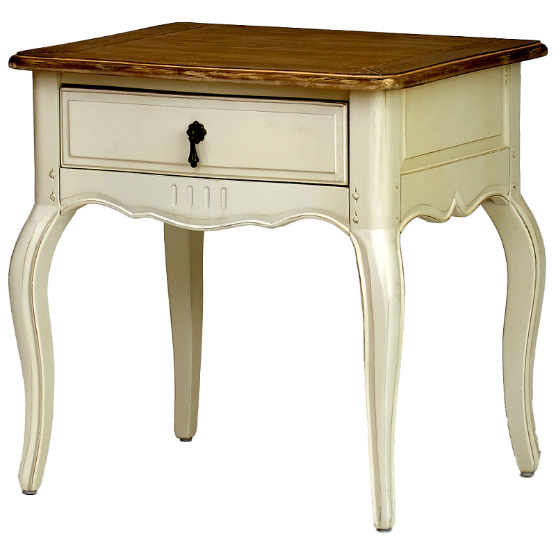 Прикроватная тумба в стиле прованс Oak Montmartre Provence Bedside Table Бежевый Дуб темный Прикроватная тумба в стиле прованс Oak Montmartre Provence Bedside Table Бежевый Дуб темный во Владивостоке | Loft Concept