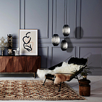 Подвесной светильник вертикальной овальной формы украшенный белыми круглыми бусинами Gradient Oval Pendant Lamp White варинант исполнения - 4 | Loft Concept во Владивостоке