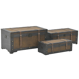 Деревянные сундуки набор из 3-х штук Dark Wood Chest