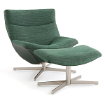 Кресло вращающееся с подставкой для ног зеленое Verdante варинант исполнения - 1 | Loft Concept во Владивостоке