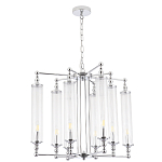 Люстра с 8-ю прозрачными цилиндрическими плафонами Jeanette варинант исполнения - 2 | Loft Concept во Владивостоке
