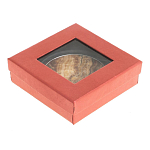 Зеркало карманное складное круглое из натурального камня Оникс в подарочной упаковке Silver Stone Mirrors варинант исполнения - 4 | Loft Concept во Владивостоке