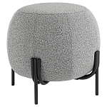 Пуф в ткани букле серого цвета Pikelet варинант исполнения - 1 | Loft Concept во Владивостоке