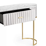 Консоль овальная на золотистых фигруных ножках Wall Console варинант исполнения - 3 | Loft Concept во Владивостоке