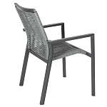 Стул темно-серый с высокой плетеной спинкой и сиденьем Braided Strength варинант исполнения - 3 | Loft Concept во Владивостоке