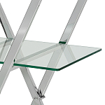 Стеллаж со стеклянными полками на стальном каркасе X-ray варинант исполнения - 4 | Loft Concept во Владивостоке