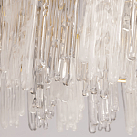 Люстра круглая с прозрачными стержнями разной длины Textured Glass Chandelier варинант исполнения - 8 | Loft Concept во Владивостоке