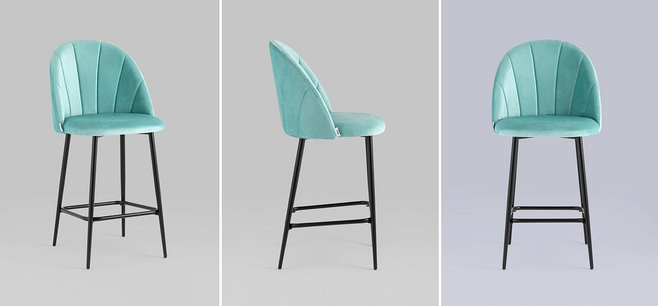 Барный Стул Balsari S Chair Цвет Тиффани Барный Стул Balsari S Chair Цвет Тиффани - Loft-Concept во Владивостоке