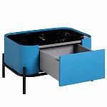 Тумба прикроватная чёрно-голубая с  ящиком Blue Cabinet варинант исполнения - 2 | Loft Concept во Владивостоке