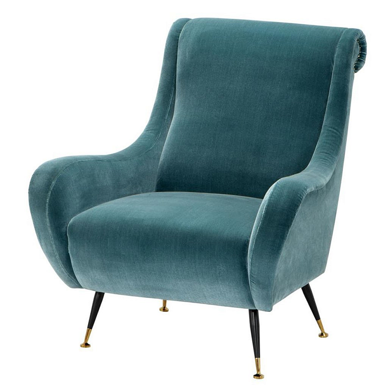 Кресло для гостиной Giardino Chair turquoise бирюзовый вельвет Бирюзовый Черный Латунь Кресло для гостиной Giardino Chair turquoise бирюзовый вельвет Бирюзовый Черный Латунь во Владивостоке | Loft Concept