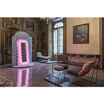 Дизайнерское разноцветное кресло на металлическом каркасе с подставкой для ног Poltronova Plasma Armchair варинант исполнения - 15 | Loft Concept во Владивостоке