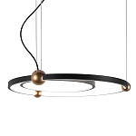Люстра подвесная светодиодная черный металл Ring Horizontal варинант исполнения - 1 | Loft Concept во Владивостоке
