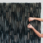 Современное Объемное Панно на стену Horizontal rhythmic waves варинант исполнения - 2 | Loft Concept во Владивостоке