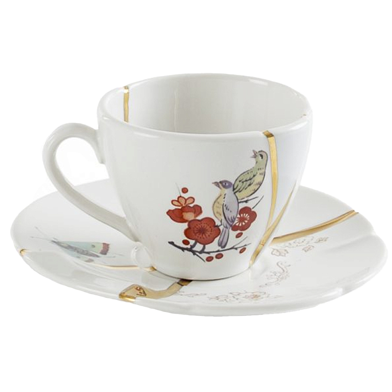 Кофейная пара Seletti Kintsugi Белый Золотой Мульти Кофейная пара Seletti Kintsugi Белый Золотой Мульти во Владивостоке | Loft Concept