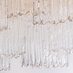 Люстра подвесная прямоугольная из рифленого стекла Fluted Glass Chandelier варинант исполнения - 1 | Loft Concept во Владивостоке